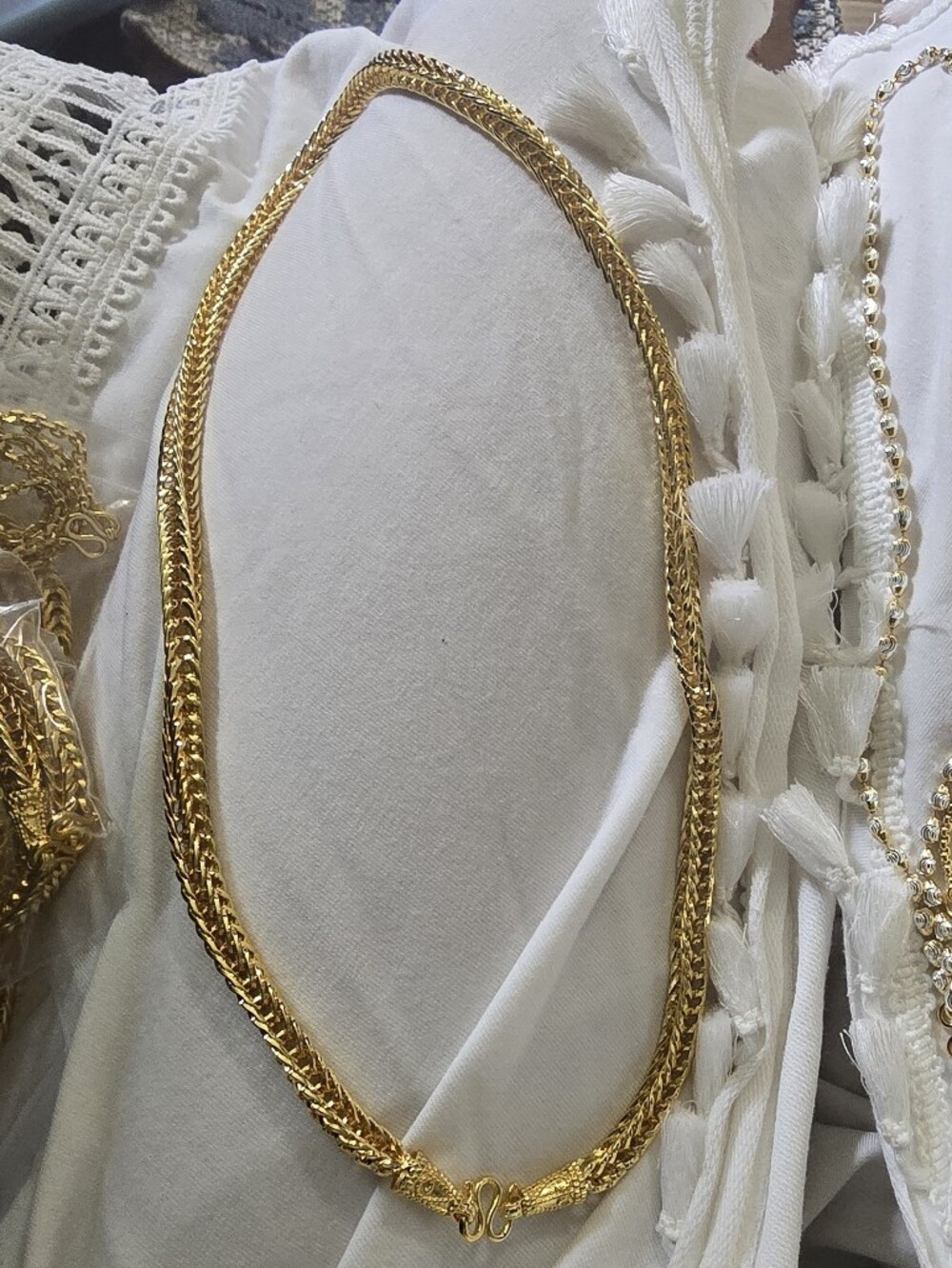 24k Gold Plated Thai Style Necklace 24inches